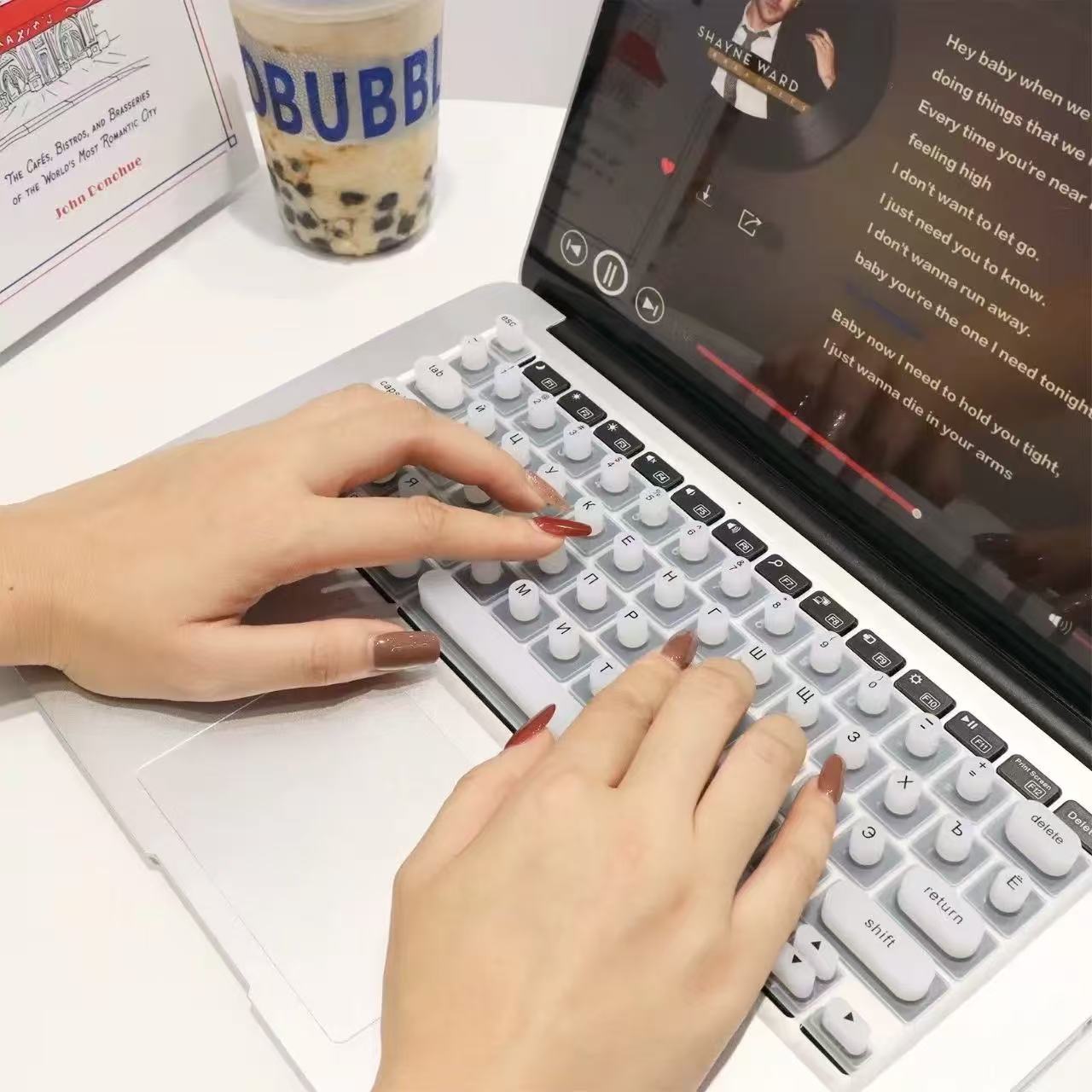 Nail art keyboard film (essential for long nails)compatible with mac